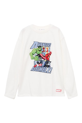 T-shirt coton super-héros Marvel - Blanc