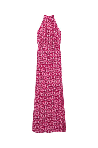 Robe imprimé emmanchures américaines - Rose