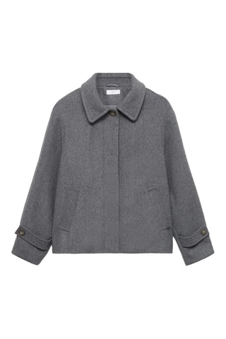 Manteau drap de  laine - Gris