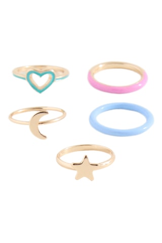 Lot 5 bagues combinées