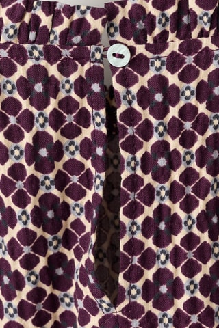 Blouse en coton à fleurs - Bordeaux