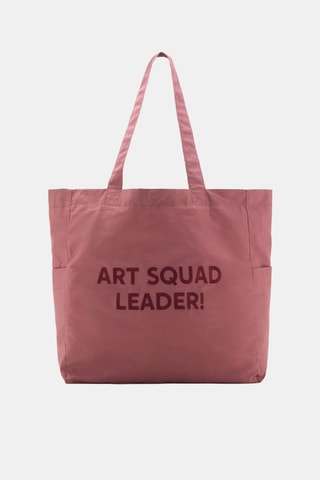 Tote bag brodé - Rose