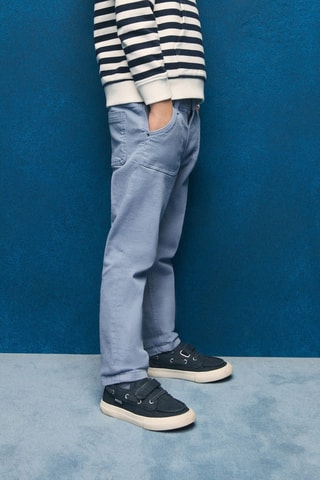 Pantalon skinny coton - Bleu