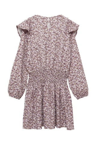 Robe à fleurs à volants - Violet