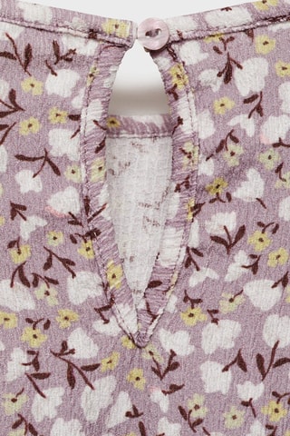 Robe à fleurs à volants - Violet