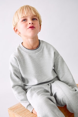 Jogging coton taille élastique - Gris