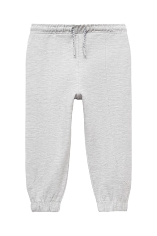 Jogging coton taille élastique - Gris