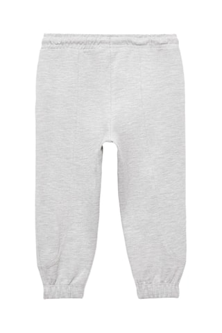 Jogging coton taille élastique - Gris