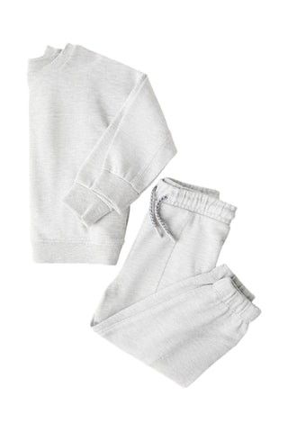 Jogging coton taille élastique - Gris