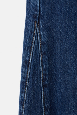 Jean droit à coutures - Bleu marine