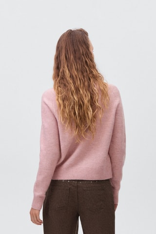 Pull-over maille clouté - Rose