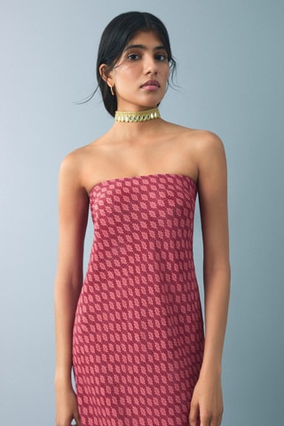 Robe fluide imprimée - Rose