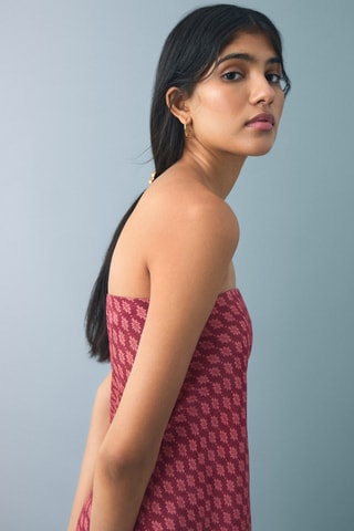 Robe fluide imprimée - Rose
