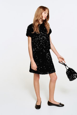 Mini sac paillettes - Noir