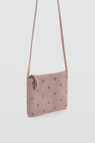 Sac clouté cuir - Rose clair
