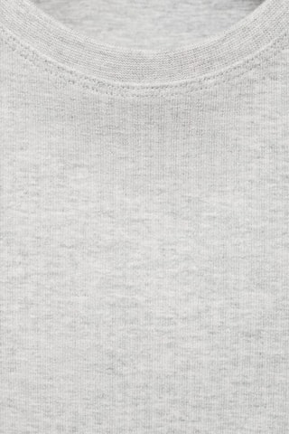 T-shirt coton côtelé - Gris