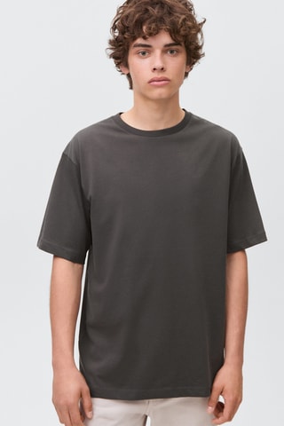 T-shirt basique en coton - Gris