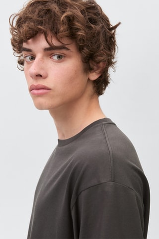 T-shirt basique en coton - Gris