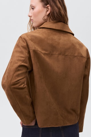 Blouson imitation daim - Marron