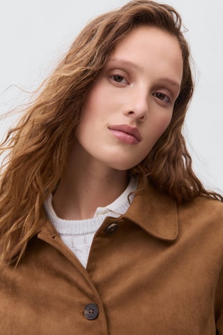 Blouson imitation daim - Marron