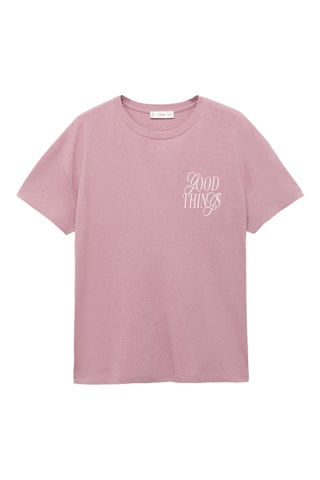T-shirt imprimé manches courtes - Rose