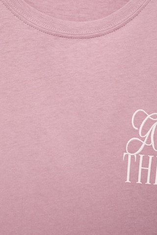 T-shirt imprimé manches courtes - Rose