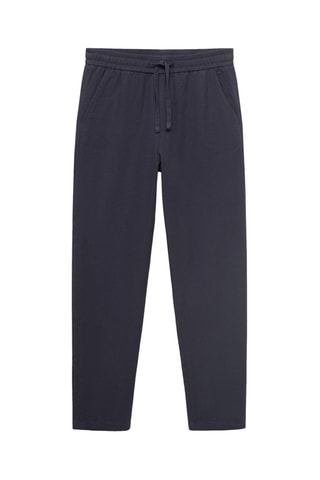 Pantalon lin coton - Bleu marine