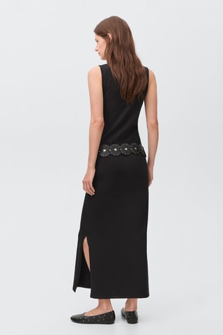 Robe longue en maille - Noir