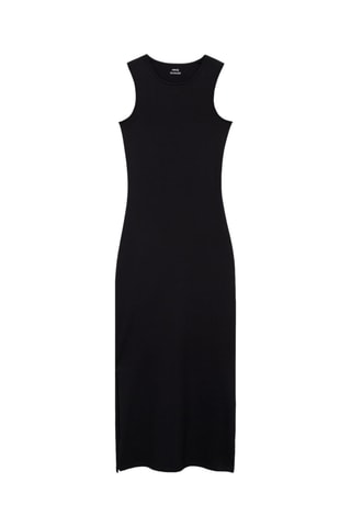 Robe longue en maille - Noir