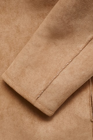 Manteau double face réversible effet mouton - Marron