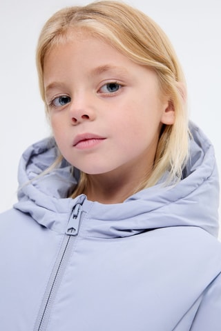 Anorak matelassé à capuche - Bleu