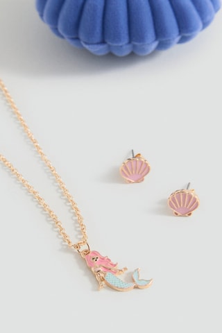 Ensemble collier et boucles d'oreilles