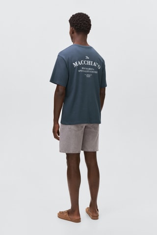 T-shirt imprimé manches courtes - Bleu marine