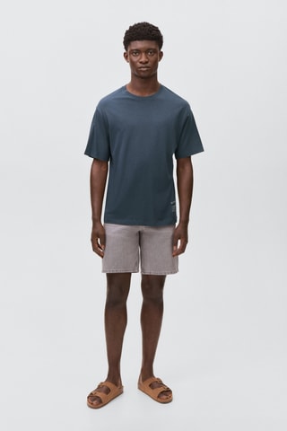 T-shirt imprimé manches courtes - Bleu marine