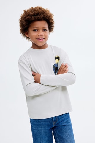 T-shirt manches longues Batman - Gris