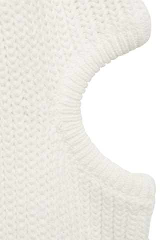 Pull-over maille ouvertures - Blanc