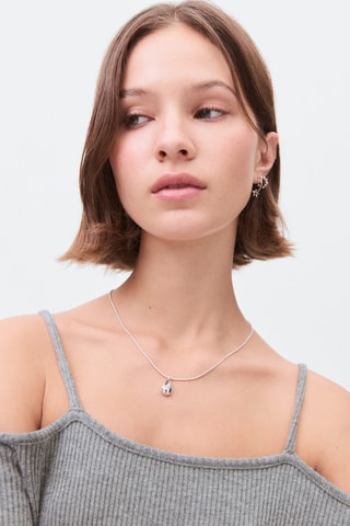 Robe en maille à découpe - Gris foncé