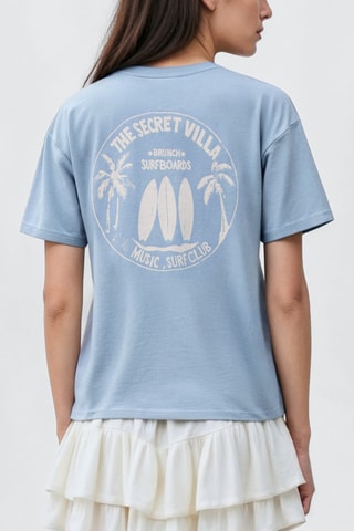 T-shirt imprimé surf - Bleu