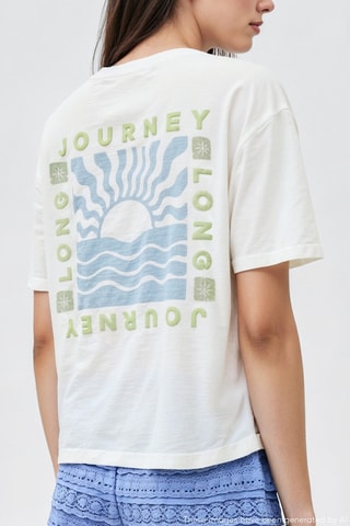 T-shirt crop nœud - Blanc