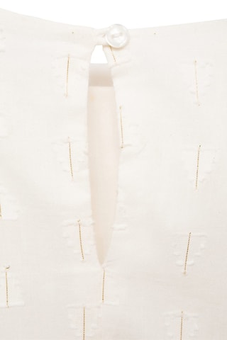 Blouse fils métallisés - Blanc