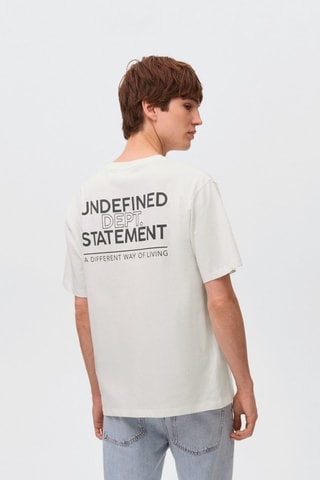 T-shirt en coton imprimé - Blanc