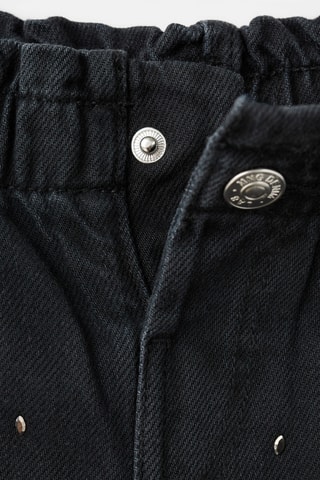 Jean droit strass - Noir
