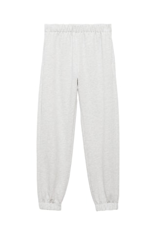 Jogging coton taille élastique - Gris clair