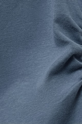 T-shirt coton asymétrique - Bleu