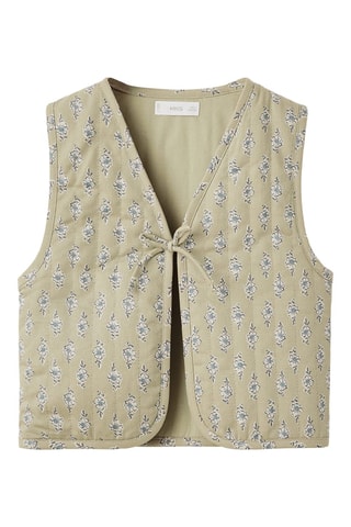 Gilet imprimé fleuri - Vert