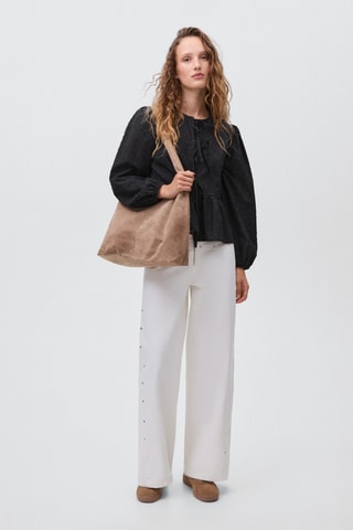 Blouse lurex texture - Noir