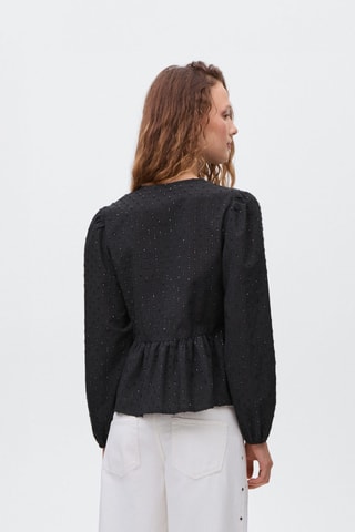 Blouse lurex texture - Noir