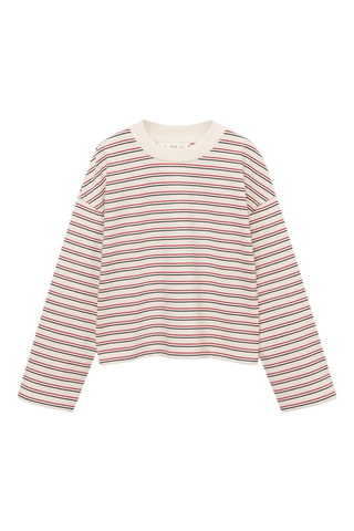 T-shirt imprimé à rayures - Blanc