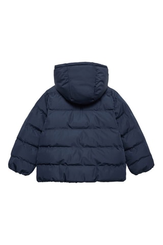 Anorak matelassé capuche - Bleu