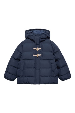 Anorak matelassé capuche - Bleu